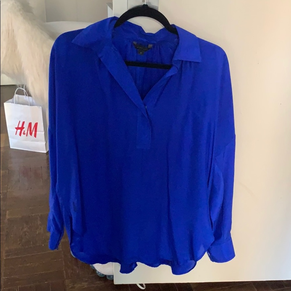 Colbalt blue silk top